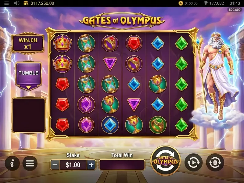 gates of olympus play interface overview