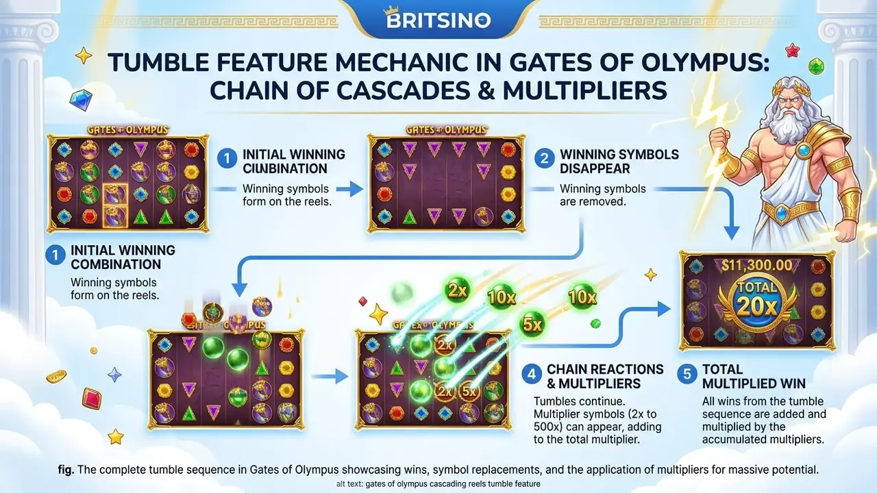 gates of olympus cascading reels tumble feature