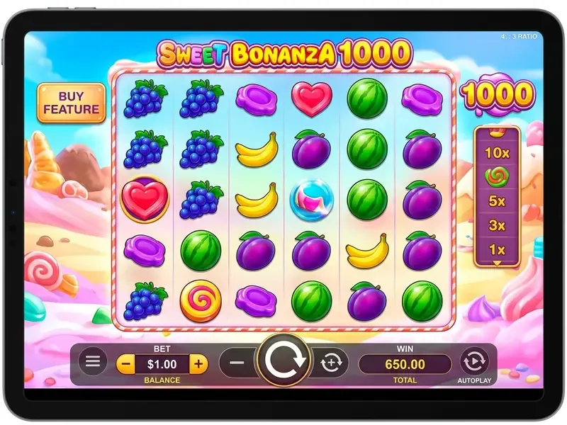 Sweet Bonanza 1000 slot interface